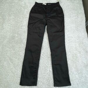 NWT Pilcro Anthropologie Skinny Straight Black Jeans Size 26